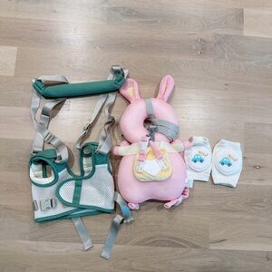 New-like Baby Walking Safety Set – Harness, Head Protector & Knee Pads